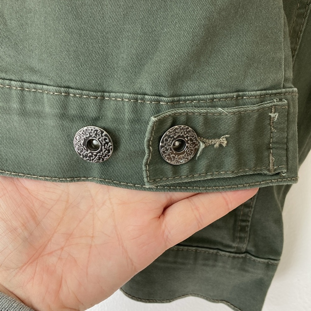 Signatures Studio olive denim jacket - Picture 6 of 10